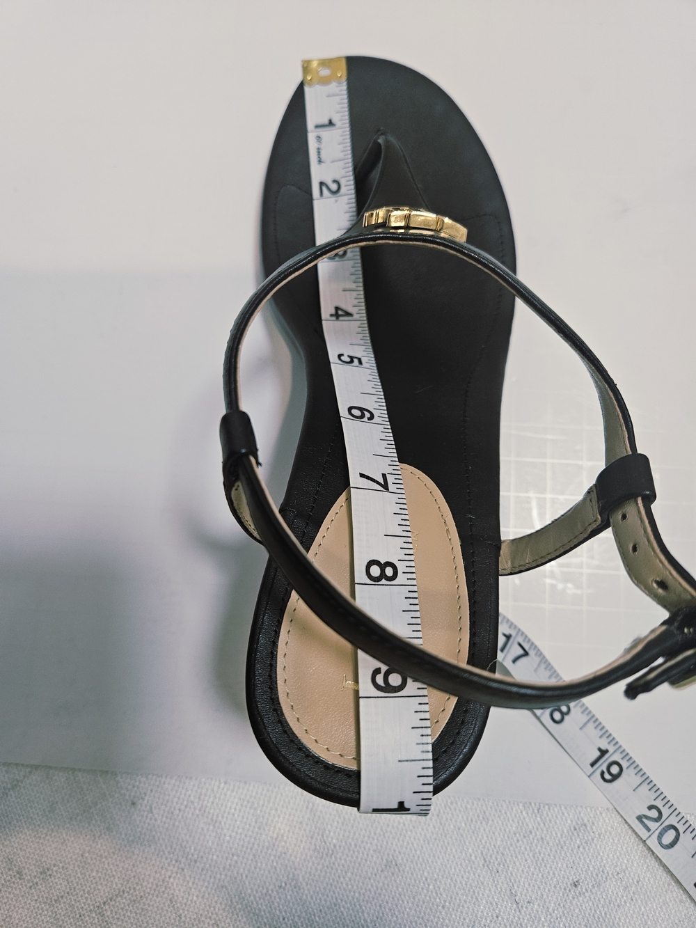 Lauren Ralph Lauren Jeannie Black Thong Wedge Sandals Shoes Women’s Size 8 New - Picture 12 of 16
